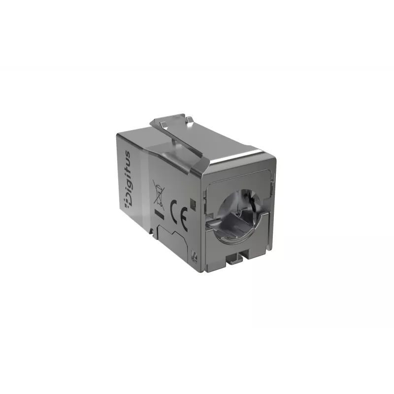 DIGITUS Keystone-moduuli Cat. 6A, suojattu, työkaluton, RJ45, hopea