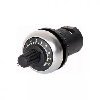 Eaton M22-R10K potentiometrin etuosa, 10 kOhm, lineaarinen, yksikierros, etupaneeliasennus, IP66/IP67/IP69K