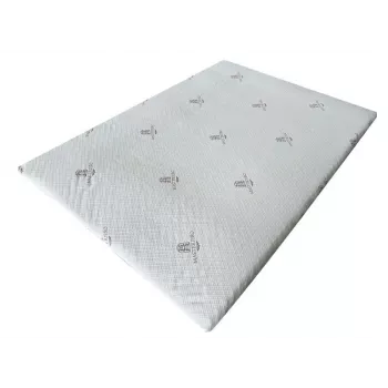 MasterJero 90x200x5 memory foam -patjanpäällinen – keskikova, irrotettava pestävä päällinen, liukumaton