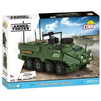 COBI Stryker M1126 ICV (1:35 mittakaava) – yksityiskohtainen sotilasajoneuvon pienoismallirakennussarja