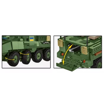 COBI Stryker M1126 ICV (1:35 mittakaava) – yksityiskohtainen sotilasajoneuvon pienoismallirakennussarja