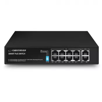 Esperanza 10-porttinen PoE+ kytkin 10/100/1000 120W MATRIX ENS108