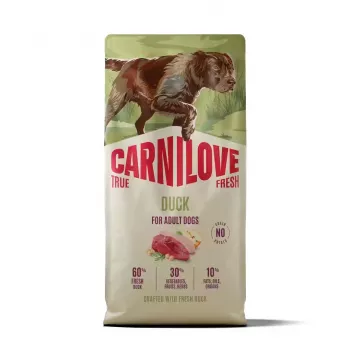 CARNILOVE TRUE FRESH kuivaruoka koirille ankalla aikuisille kaikenrotuisille koirille 12 kg