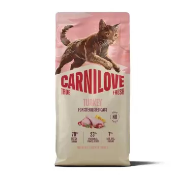 CARNILOVE TRUE FRESH kuivaruoka kissoille kalkkunalla kastroituille aikuisille kissoille kaikki rodut 2 kg