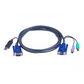 ATEN Intelligent KVM -kaapeli 2L-5502UP - näppäimistö, video, hiiri (KVM) -yhdistelmäkaapeli
