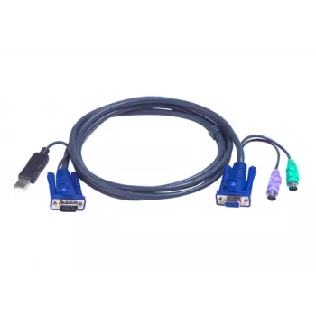 ATEN Intelligent KVM -kaapeli 2L-5502UP - näppäimistö, video, hiiri (KVM) -yhdistelmäkaapeli