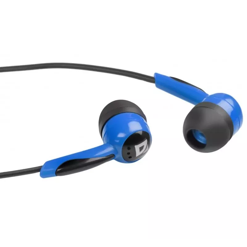Defender EARPHONES BASIC 604 johdollinen in-ear-kuuloke mikrofonilla, musta-sininen