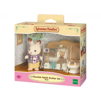 Sylvanian Families Chocolate Rabbit Brother kylpyhuonesarja