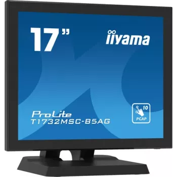 Iiyama ProLite T1732MSC-B5AG 17 tuuman kosketus-LED-näyttö - 5:4 SXGA, projektiivinen kapasitiivinen, 10 pisteen multi-touch, HDMI/DVI/VGA, USB, kaiuttimet, musta