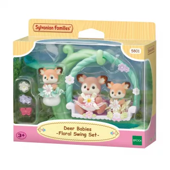 Sylvanian Families kauriinvasat kukkakeinulla leikkisetti