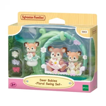 Sylvanian Families kauriinvasat kukkakeinulla leikkisetti