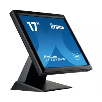 Iiyama ProLite T1731SAW-B5 17 tuuman LED-kosketusnäyttö - SXGA 1280x1024, TN, SAW, DVI/VGA, USB, kaiuttimet, musta