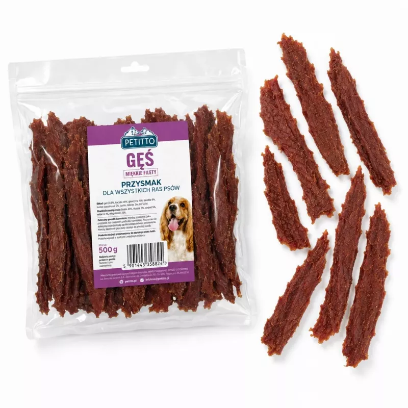 PETITTO pehmeät hanhenfileet koirille 500g