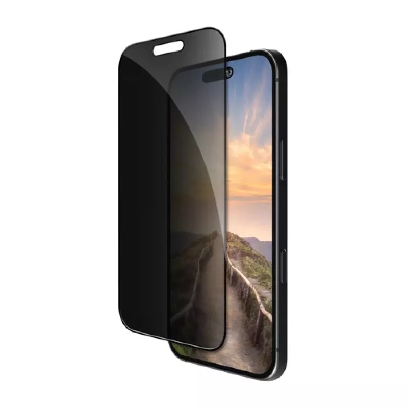 dbramante1928 Privacy Screen Protector Apple iPhone 17 Pro Max -puhelimelle - karkaistu lasi, 9H kovuus, musta kehys