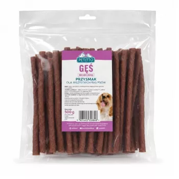 PETITTO pehmeät hanhenliuskat koiran herkut 500 g