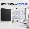 Qoltec 52722 älykäs Wi-Fi-valokytkin, 1-kanava, kosketuspaneeli, ajastin, Tuya/Smart Life, musta