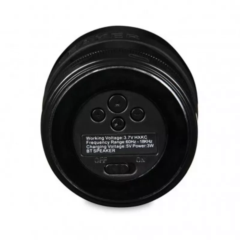 IBOX kaiutin STRIDER Bluetooth kannettava langaton kaiutin FM-radiolla, kaiutintoiminnolla, 5W RMS, 3,5mm AUX, USB, MicroSD, musta