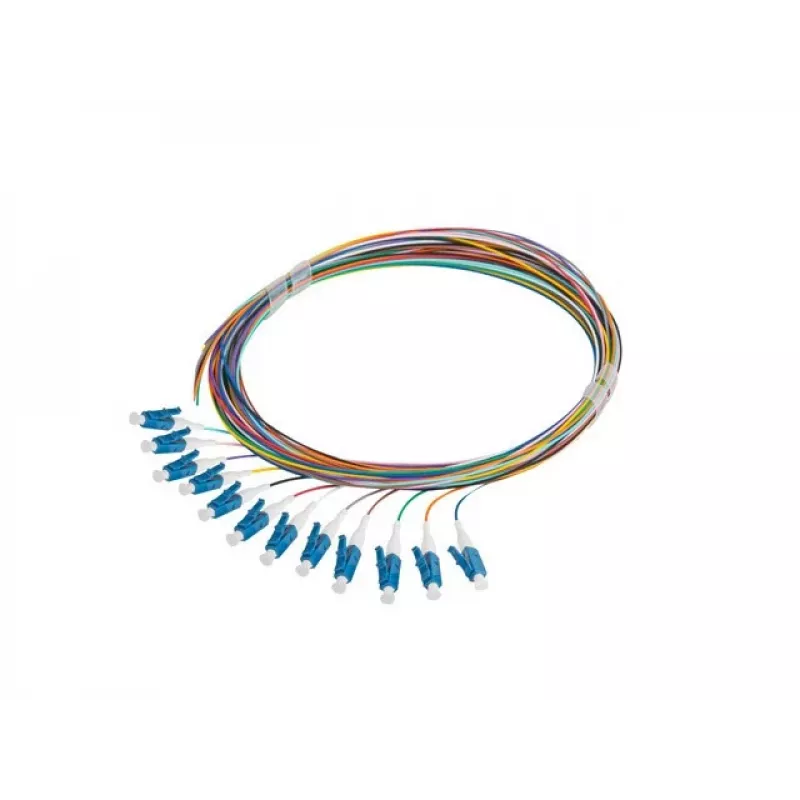 LANBERG Pigtail SM LC/UPC Semi-Tight 9/125 G657A1 12x2m monivärinen
