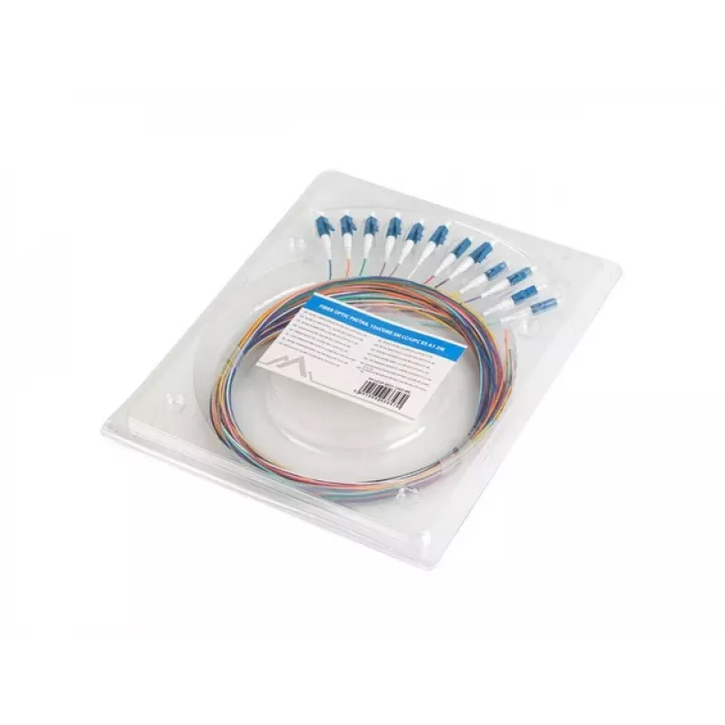 LANBERG Pigtail SM LC/UPC Semi-Tight 9/125 G657A1 12x2m monivärinen