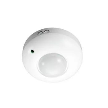 MACLEAN MCE19 katto-PIR-liiketunnistin – 360° tunnistus, 1200 W hehkulamppukuorma / 300 W LED-kuorma, säädettävä aika ja lux, valkoinen