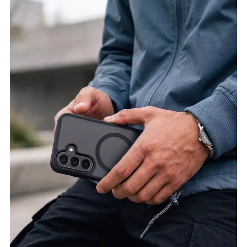 CRONG matta MagSafe-kotelo Samsung Galaxy A27 - musta