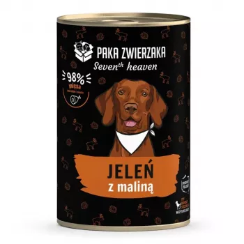 Paka Zwierzaka Seventh Heaven hirvi vadelmalla 400 g märkäruoka koirille