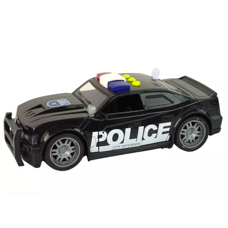 LEAN TOYS poliisiauto 1:14 RC-ajoneuvo valoilla ja äänillä musta