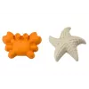 LEAN TOYS hiekkalelusarja - ämpäri, mylly, siivilä, 3 pastellimuottia (6 osaa)