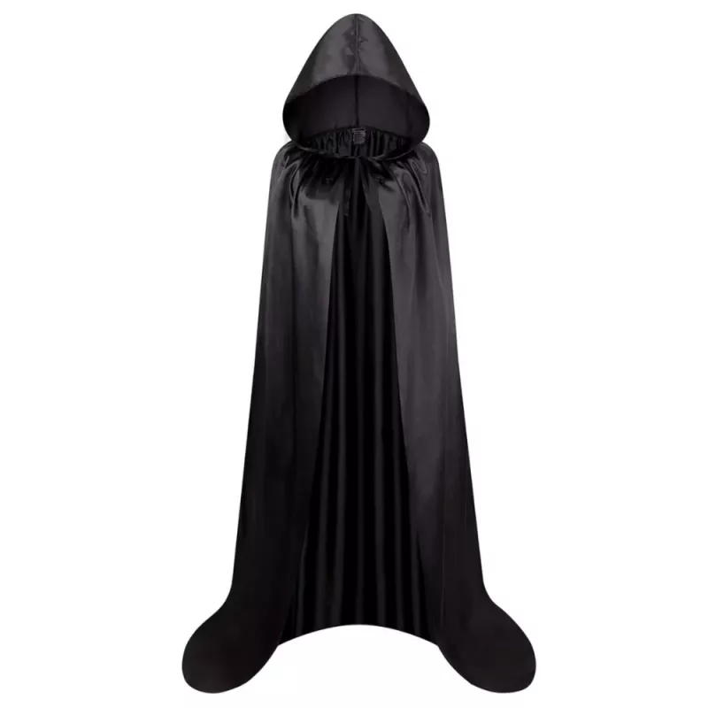 LEAN TOYS viitta hupulla karnevaali halloween musta 150cm