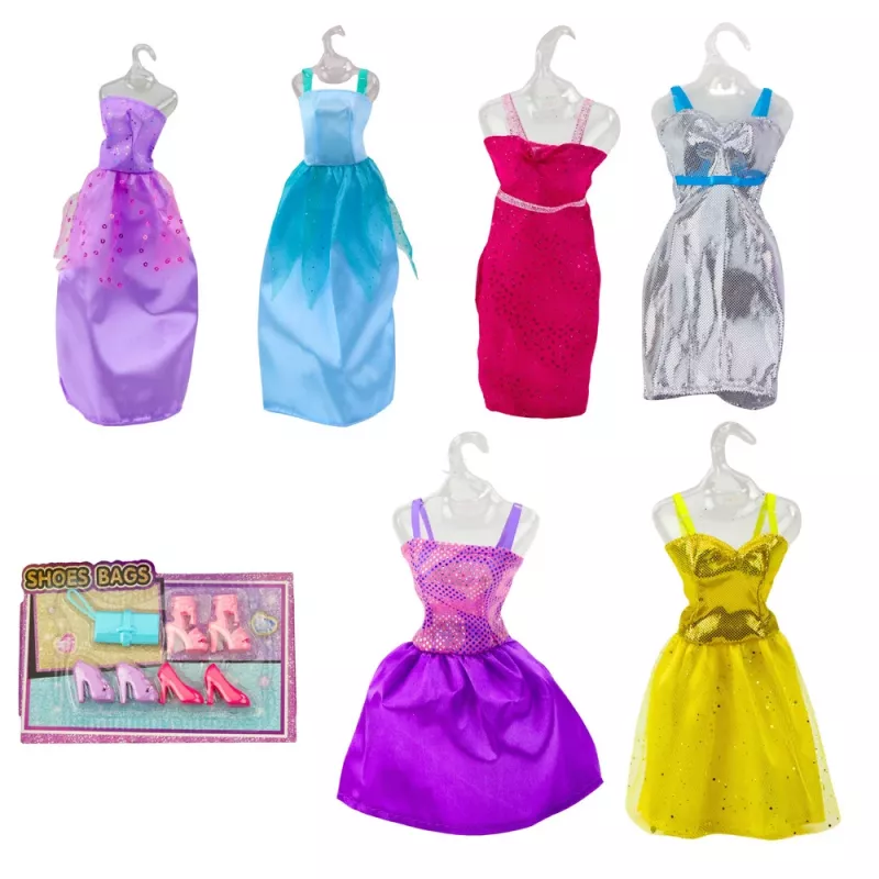 LEAN TOYS Anlily Collection muotiset vaatteet ja asusteet 17-osainen