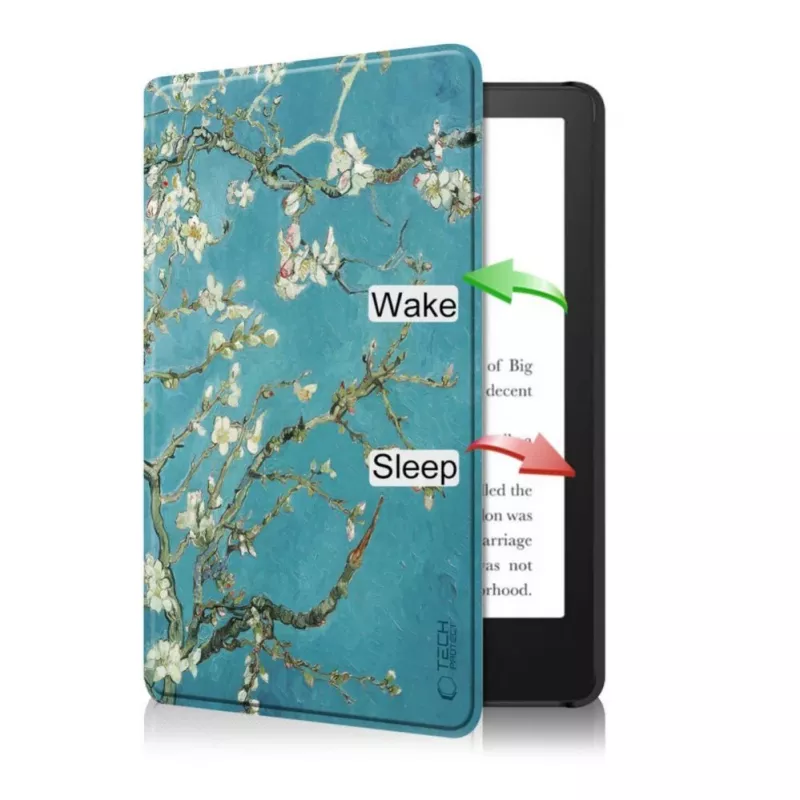 Tech-Protect SmartCase -kotelo Kindle Paperwhite 2024 / Colorsoft / Signature Edition -lukijoille, sakura