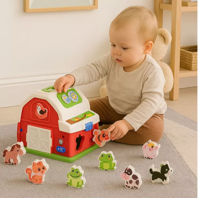 LEAN TOYS interaktiivinen maatila musiikilla, eläimillä, valoilla ja äänillä
