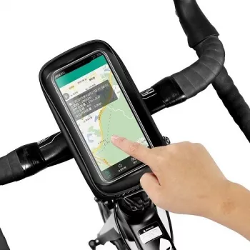 WILDMAN Bike Holder Case S E1 1L musta – kompakti pyörän runkolaukku tarranauhoilla