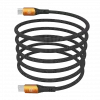 HAMMER USB-C - USB-C-kaapeli 1,2 m 60 W PD pikalataus ja tietojen synkronointi musta