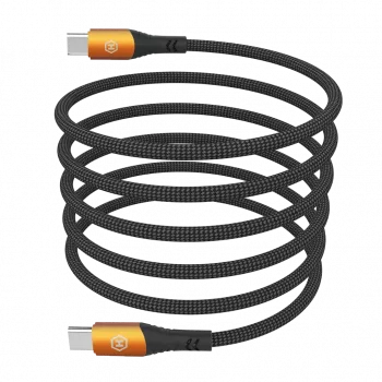 HAMMER USB-C - USB-C-kaapeli 1,2 m 60 W PD pikalataus ja tietojen synkronointi musta
