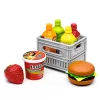 LEAN TOYS oranssi Food Transport Truck 1:55 die-cast malli