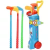 LEAN TOYS golf-setti trolylla, mailoilla, kenttäurheilupeli, 20-osainen