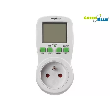 GreenBlue GB107 digitaalinen ohjelmoitava ajastinkytkin 16 ohjelmaa 230V 16A Schuko