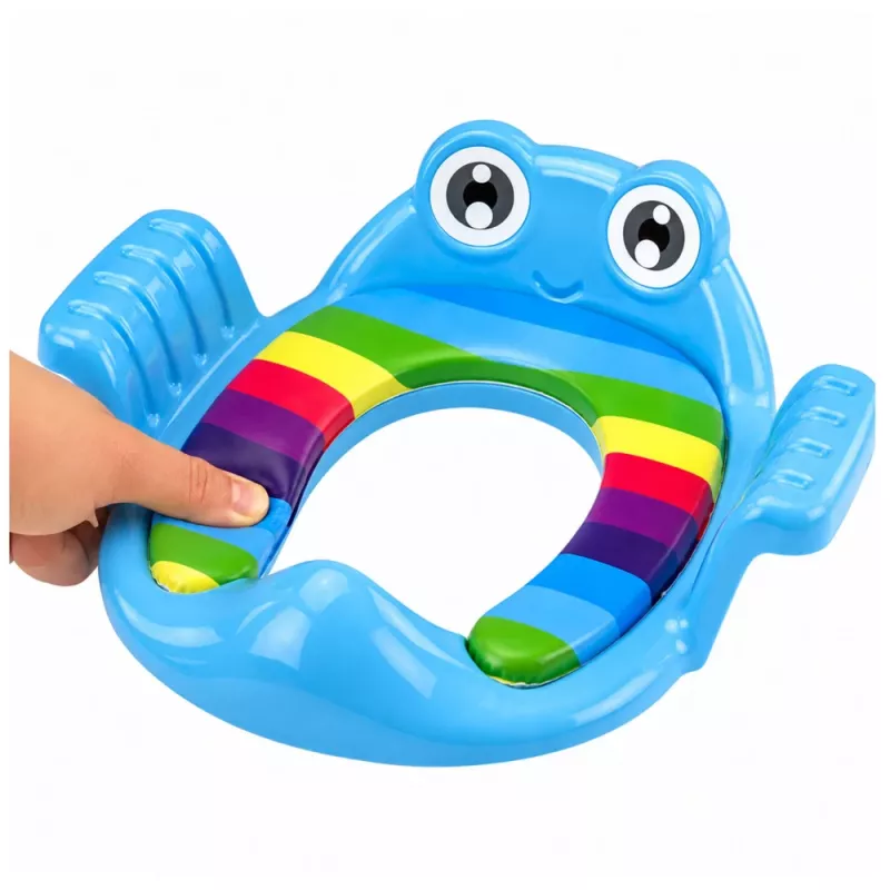 LEAN TOYS wc-istuimen suojus lapsille, pehmeä istuin kahvoilla, sininen