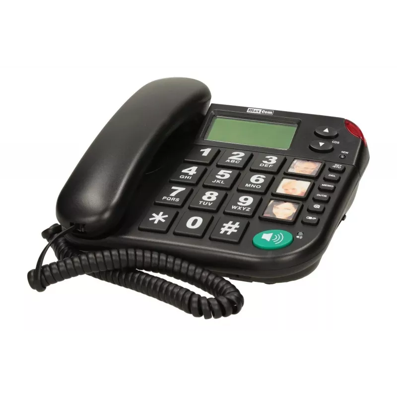 MAXCOM KXT 480 BB lankapuhelin LCD-näytöllä, musta