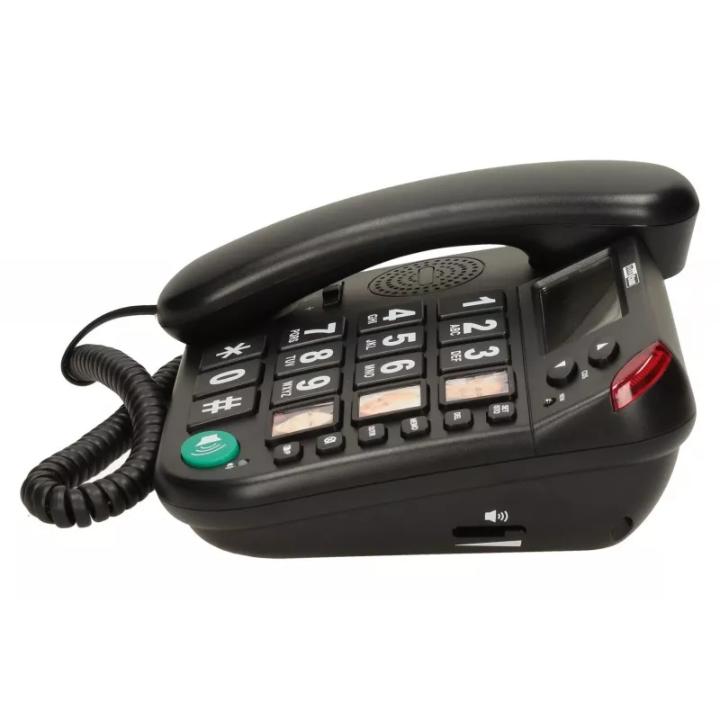 MAXCOM KXT 480 BB lankapuhelin LCD-näytöllä, musta