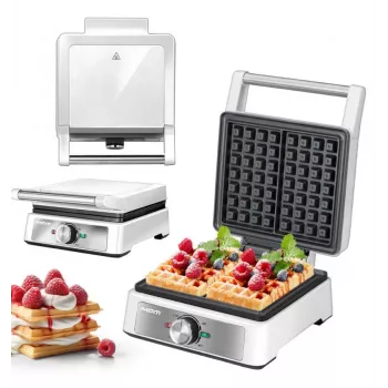 MPM MGO-41 vohvelirauta 1600W valkoinen – belgialainen vohvelirauta tarttumattomilla levyillä