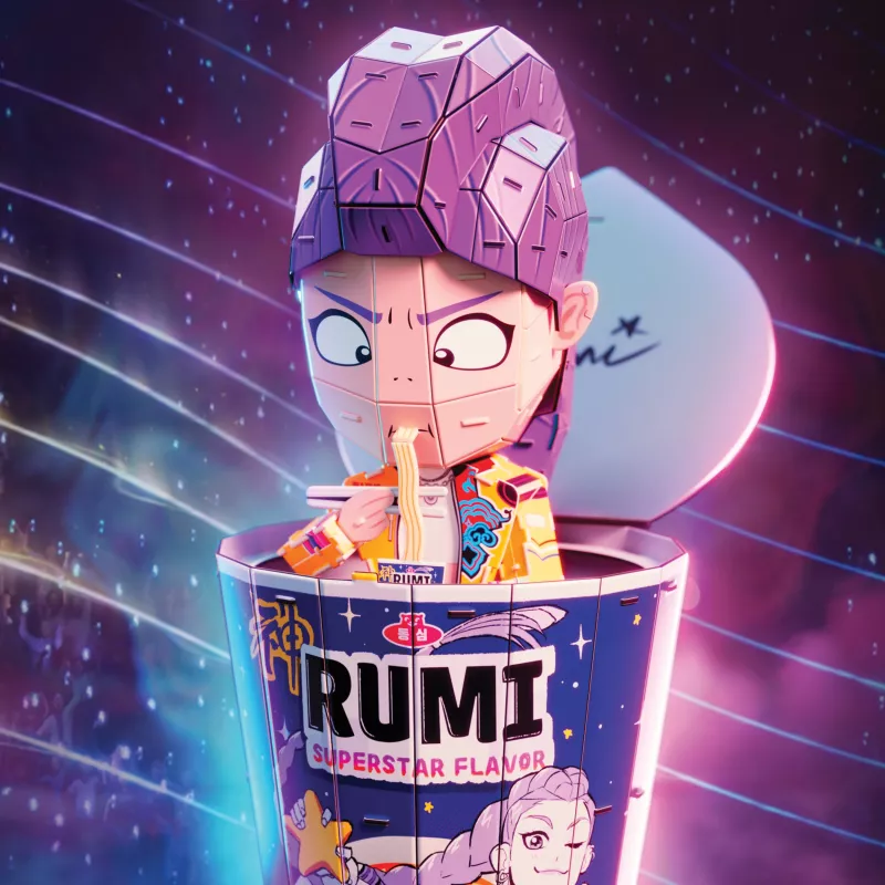Spin Master 4D Build K-Pop Demon Hunters Rumi Ramen Cup 3D-palapeli