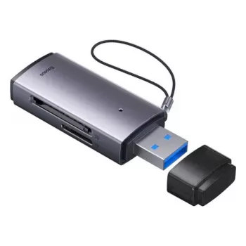 Baseus USB 3.0 2-in-1 SD- ja microSD-kortinlukija – harmaa