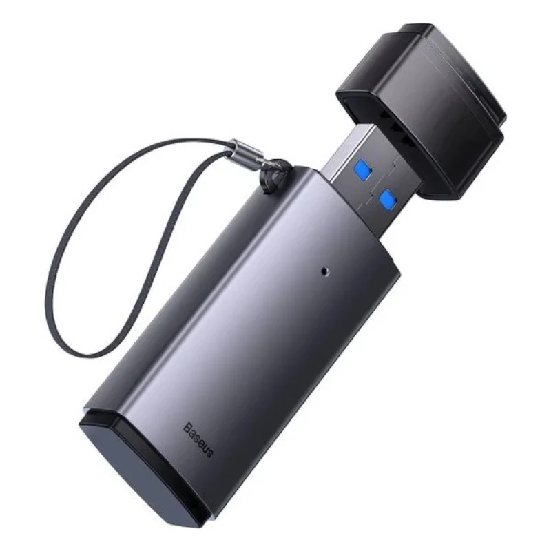 Baseus USB 3.0 2-in-1 SD- ja microSD-kortinlukija – harmaa