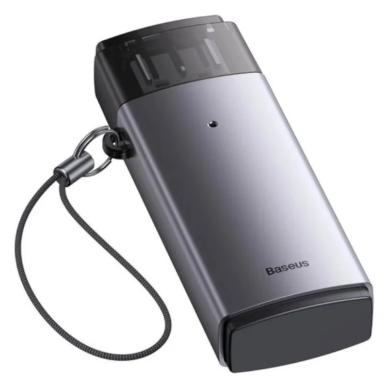 Baseus USB 3.0 2-in-1 SD- ja microSD-kortinlukija – harmaa