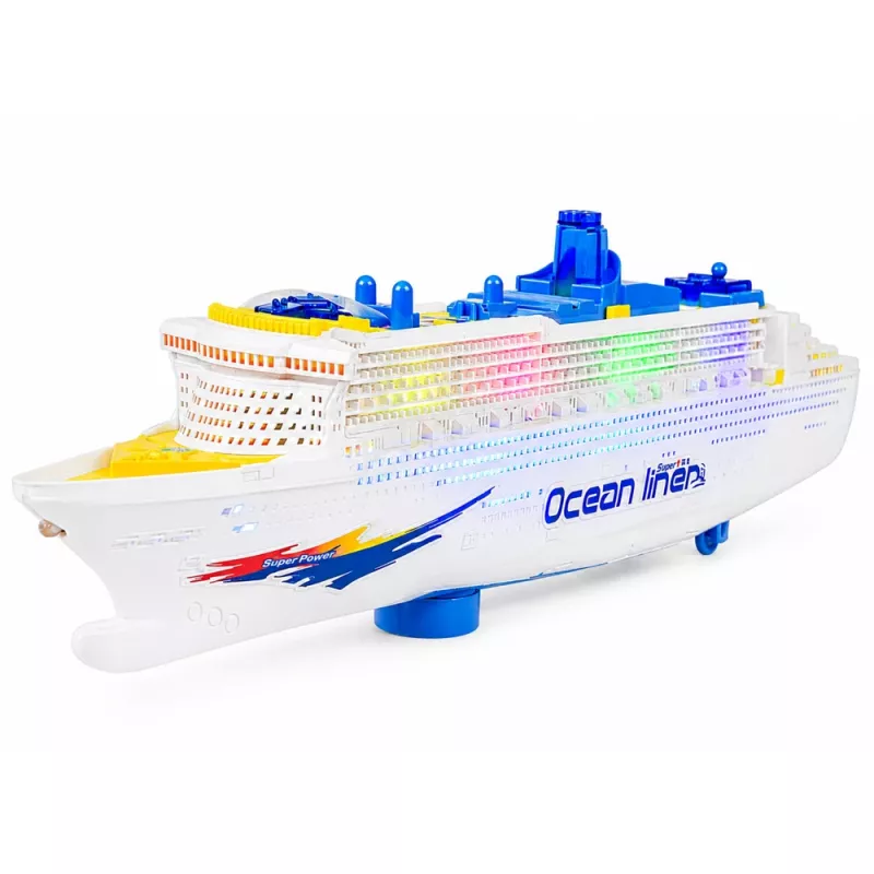 LEAN TOYS matkustaja-risteilyaluslelu kitkavedolla, valoilla ja äänillä