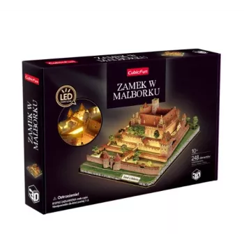 CubicFun 3D-palapeli Malborkin linna LED-valaistuksella - 200 palaa