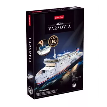 CubicFun 3D-palapeli - MS Prom Varsovia laivamalli, 150 palaa, 44 cm koottu pituus, keskivaikea, yli 8-vuotiaille