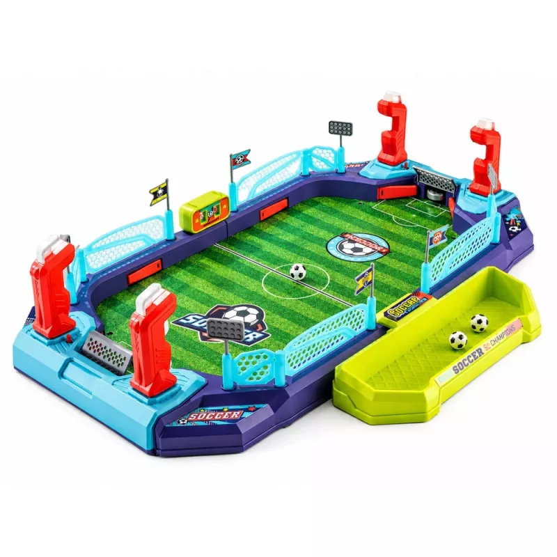 LEAN TOYS 2-in-1 pöytäjalkapallo- ja ilmakiekkopeli 2 pelaajalle